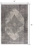 2' X 4' Gray Distressed Medallion Area Rug